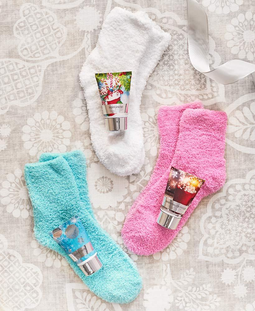 Cozy Sock and Lotion Gift Box Sets Peppermint Other