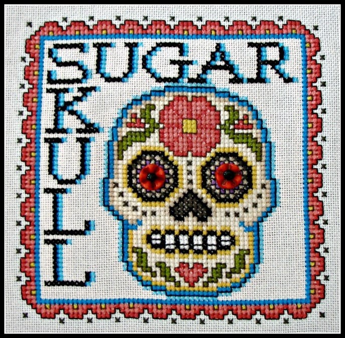 Primary image for Sugar Skull Word Play cross stitch chart Hinzeit