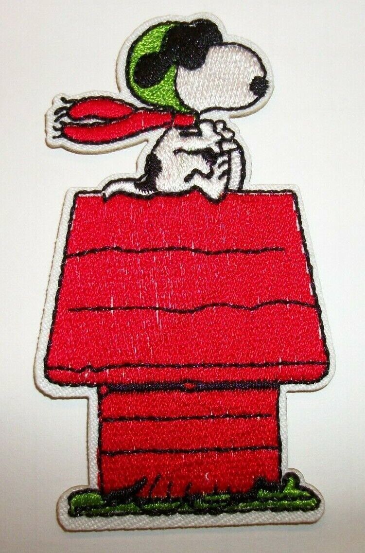 Snoopy~Red Baron~Peanuts~Embroidered Patch~3 1/8 x 1 3/4~Cartoon~Iron or Sew
