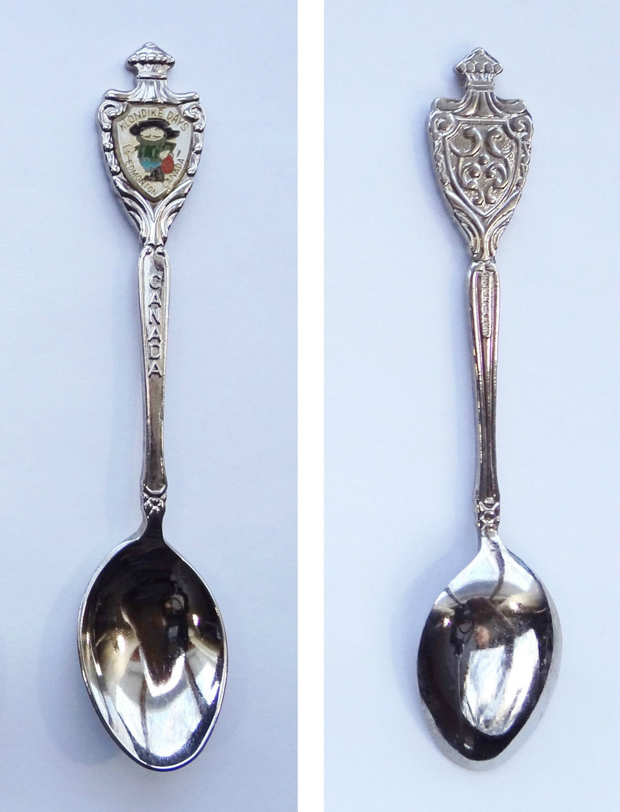 Collector Souvenir Spoon Canada Alberta Edmonton Klondike Days Gold