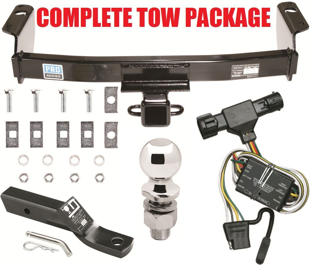 94-08 MAZDA B-SERIES PICKUP TRAILER HITCH TOW + WIRING KIT + BALL + MOUNT ~ NEW