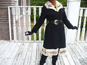 Primary image for Mint Full Length Black Persian and Cross Mink Fur Coat