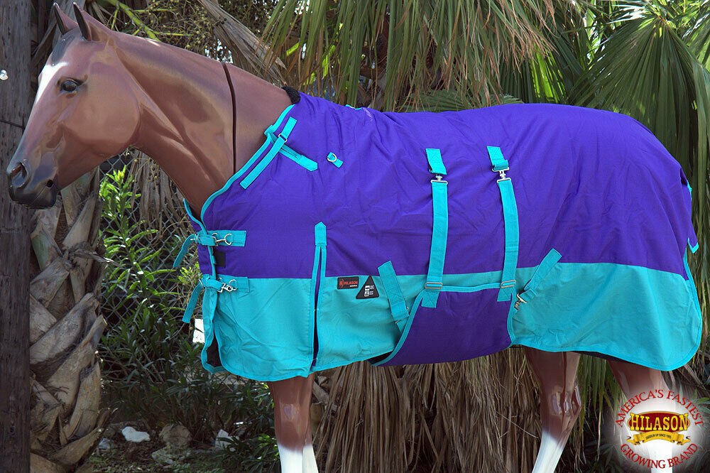72" Hilason 1200D Winter Waterproof Horse Blanket Belly Wrap Purple UL