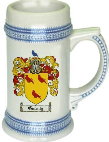 Gormly Coat of Arms Stein / Family Crest Tankard Mug