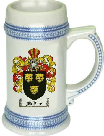 Mcghee Coat of Arms Stein / Family Crest Tankard Mug