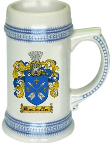 Oberteuffer Coat of Arms Stein / Family Crest Tankard Mug