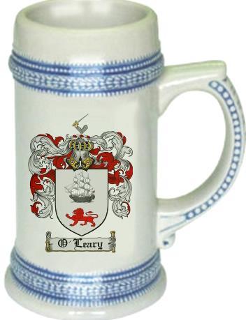 O'Leary Coat of Arms Stein / Family Crest Tankard Mug
