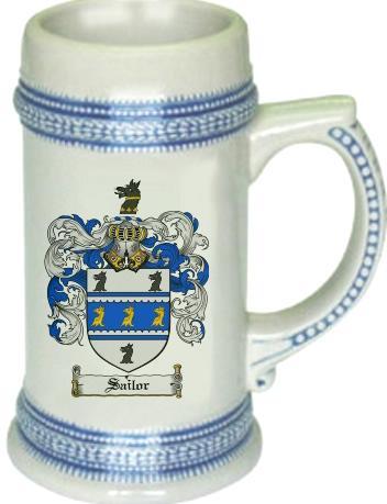 Sailor Coat of Arms Stein / Family Crest Tankard Mug