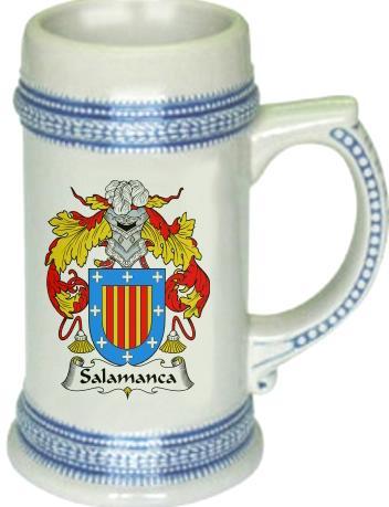 Salamanca Coat of Arms Stein / Family Crest Tankard Mug
