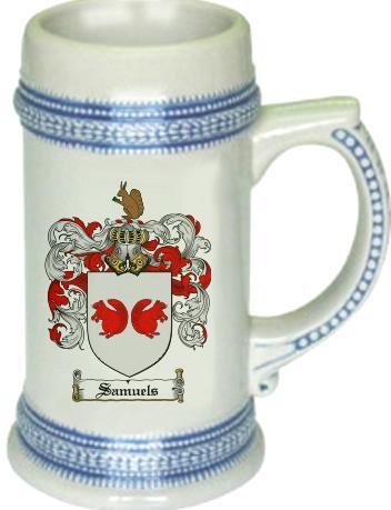 Samuels Coat of Arms Stein / Family Crest Tankard Mug