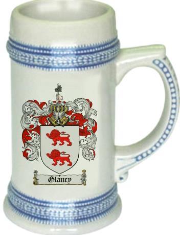Glancy Coat of Arms Stein / Family Crest Tankard Mug