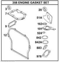 Gasket SET 495603 397145 OEM 5hp Briggs and Stratton - $26.99