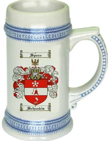 Schankis Coat of Arms Stein / Family Crest Tankard Mug