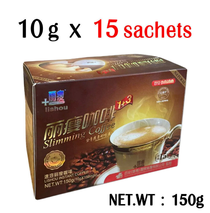 10 Box Natural Slimming Instant Coffee Mix Herbal Weight Management 15 Sachets