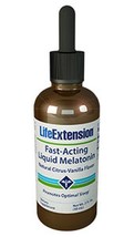 3 PACK Life Extension Fast-Acting Liquid Melatonin 3mg sleep aid most potent image 1