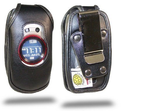 Turtleback Heavy Duty Black Leather Case for Casio GzOne Boulder C711 Flip Phone