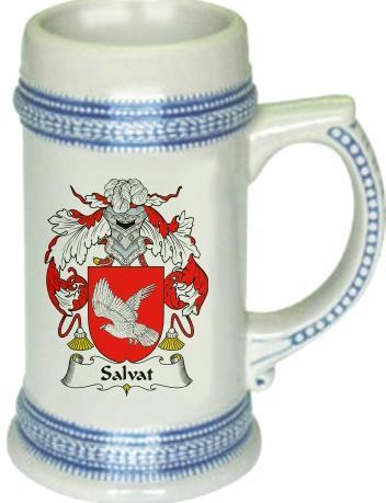 Salvat Coat of Arms Stein / Family Crest Tankard Mug
