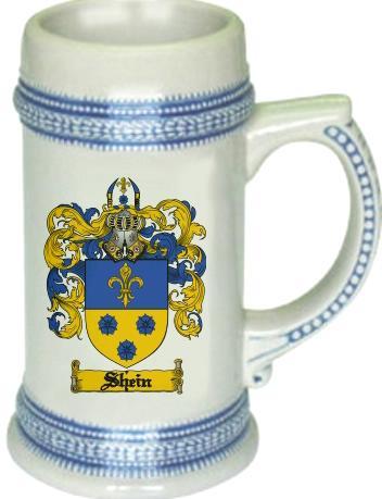 shein coat of arms stein / family crest tankard mug