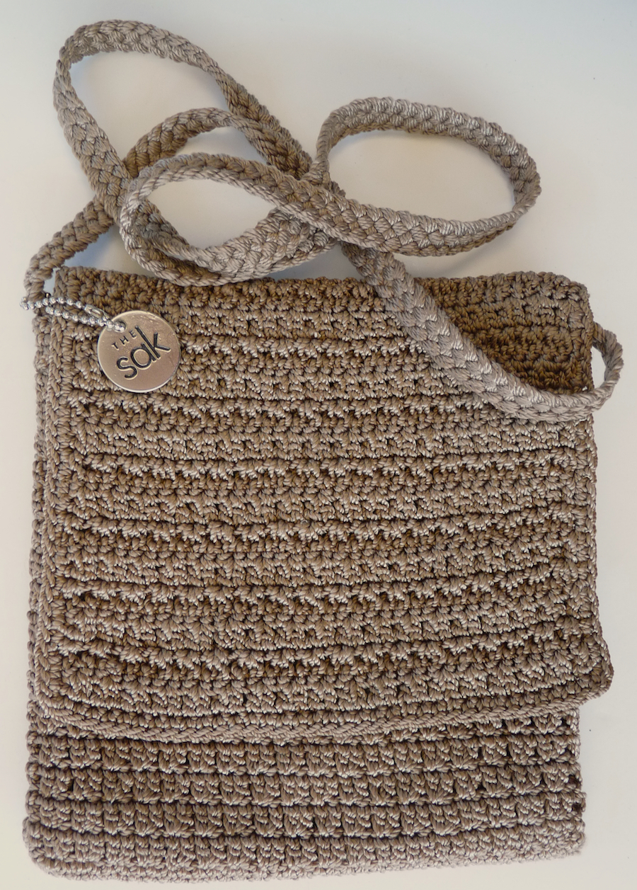 Sak brown crochet cross body shoulder bag purse - Handbags & Purses