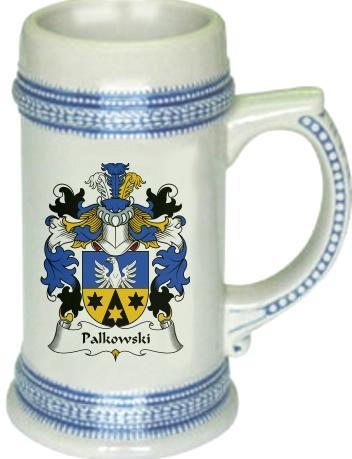 Palkowski Coat of Arms Stein / Family Crest Tankard Mug