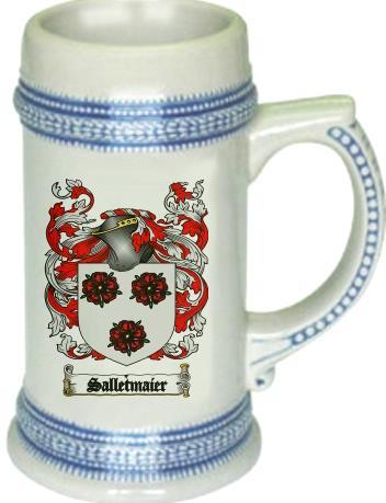 Salletmaier Coat of Arms Stein / Family Crest Tankard Mug