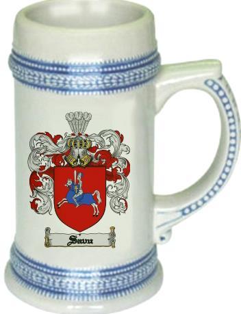 Savu Coat of Arms Stein / Family Crest Tankard Mug