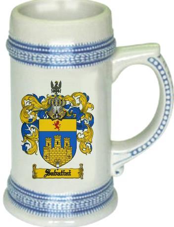4crests - Sabatini coat of arms stein / family crest tankard mug