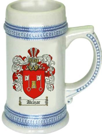 Alcazar Coat of Arms Stein / Family Crest Tankard Mug