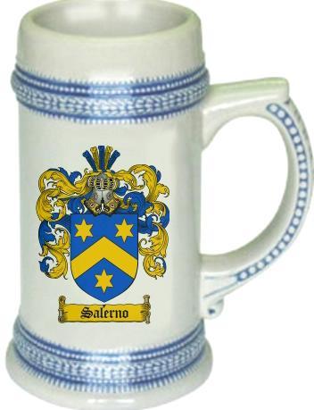 Salerno Coat of Arms Stein / Family Crest Tankard Mug