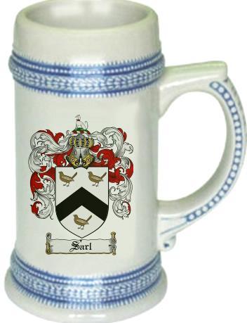 Sarl Coat of Arms Stein / Family Crest Tankard Mug