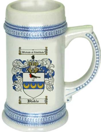 4crests - Blakie coat of arms stein / family crest tankard mug