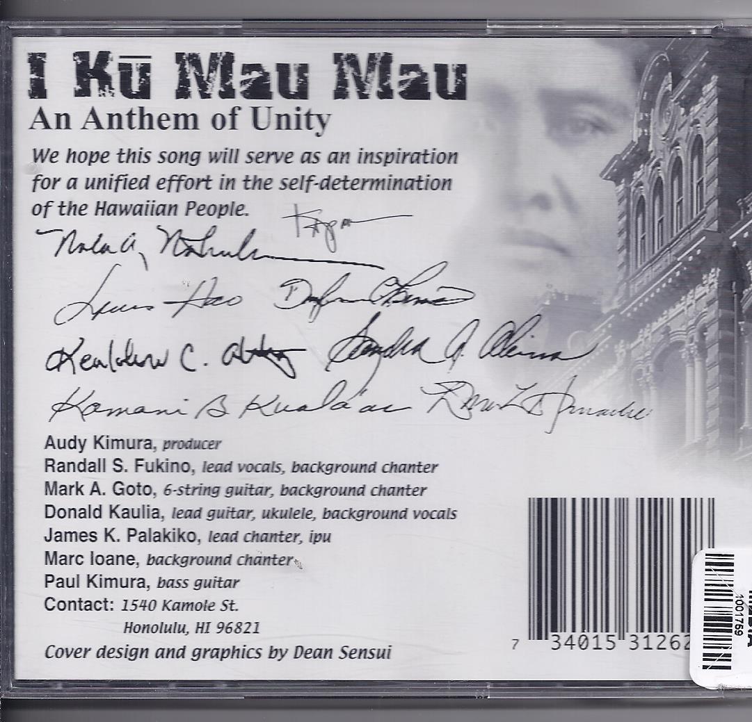 I KU MAU MAU, Anthem of Unity Hawaiian Music CD CDs