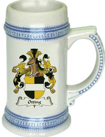 Otting Coat of Arms Stein / Family Crest Tankard Mug