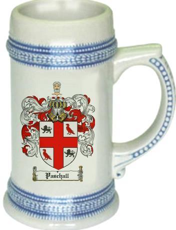 Paschall Coat of Arms Stein / Family Crest Tankard Mug