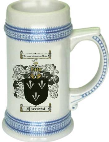 Forrestal Coat of Arms Stein / Family Crest Tankard Mug