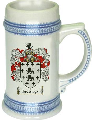 Goderidge Coat of Arms Stein / Family Crest Tankard Mug
