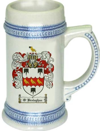 O'Brologhan Coat of Arms Stein / Family Crest Tankard Mug