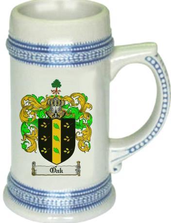 Oak Coat of Arms Stein / Family Crest Tankard Mug