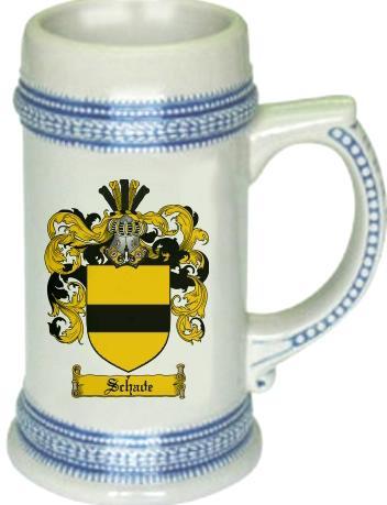 Schade Coat of Arms Stein / Family Crest Tankard Mug