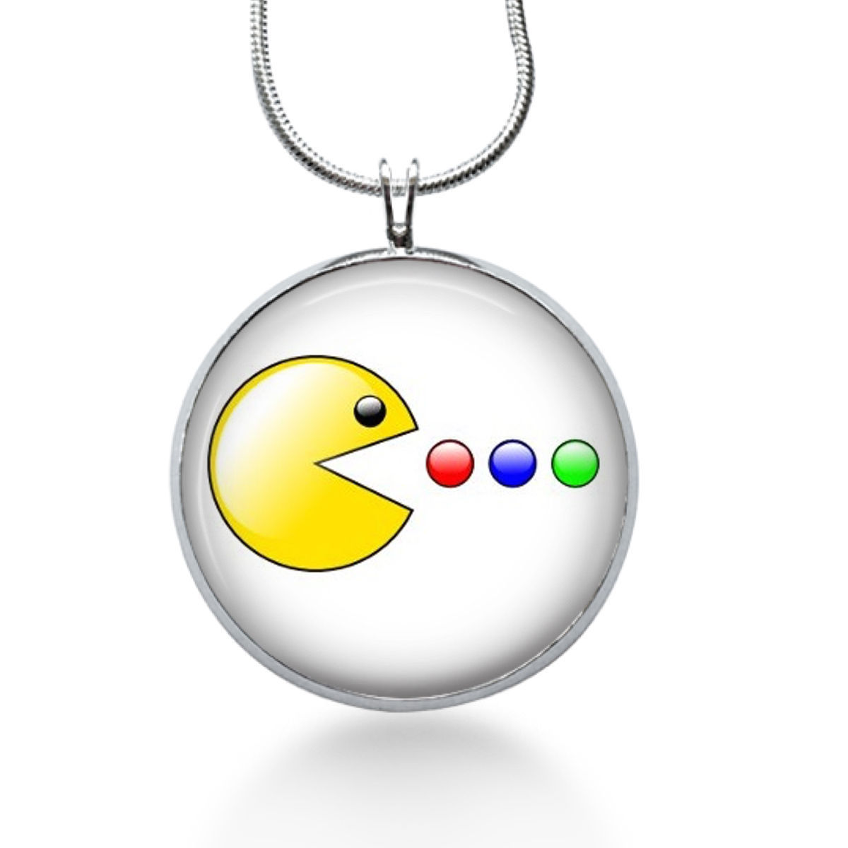 Pac Man Jewelry, Games pendant, Game Necklace, pendant jewelry
