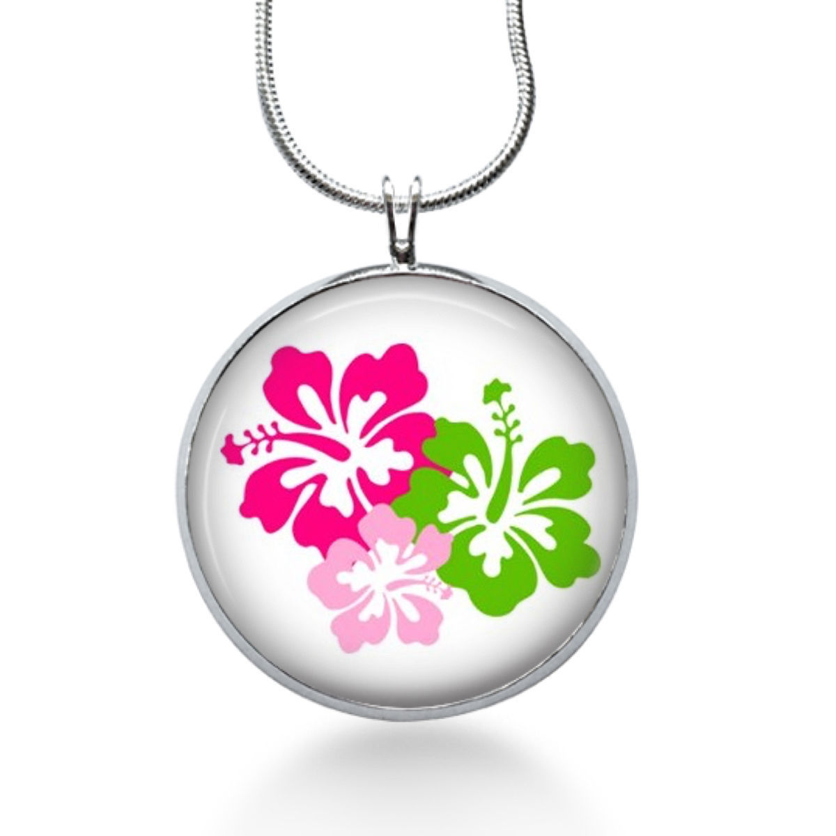 Hibiscus Flower Necklace Tropical Flowers Hawaii Hawaiian Floral Art 