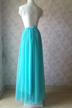 Maxi Full Tulle Skirts Wedding Separate Skirt Bridesmaid Tulle Skirts Water Blue image 6
