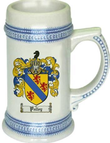 Palley Coat of Arms Stein / Family Crest Tankard Mug