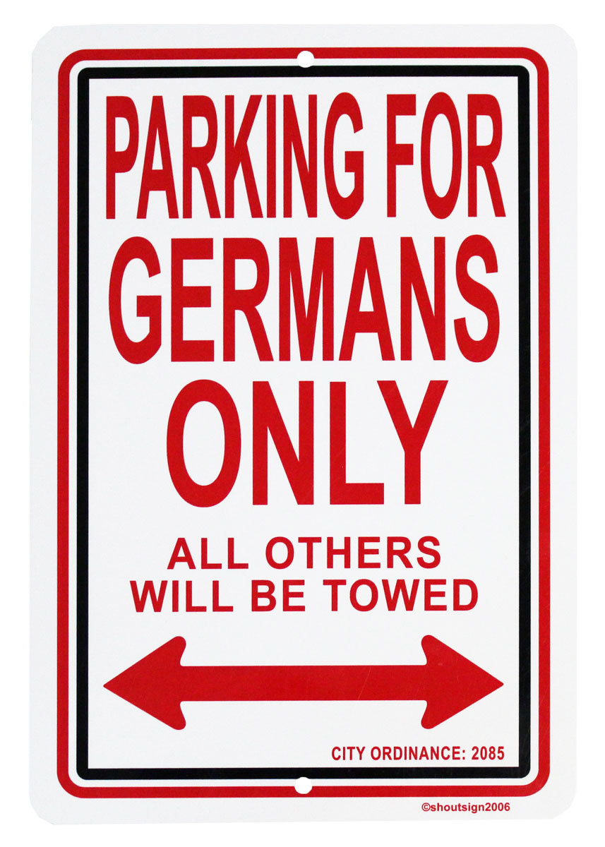 Germany Parking Sign Plaques & Signs