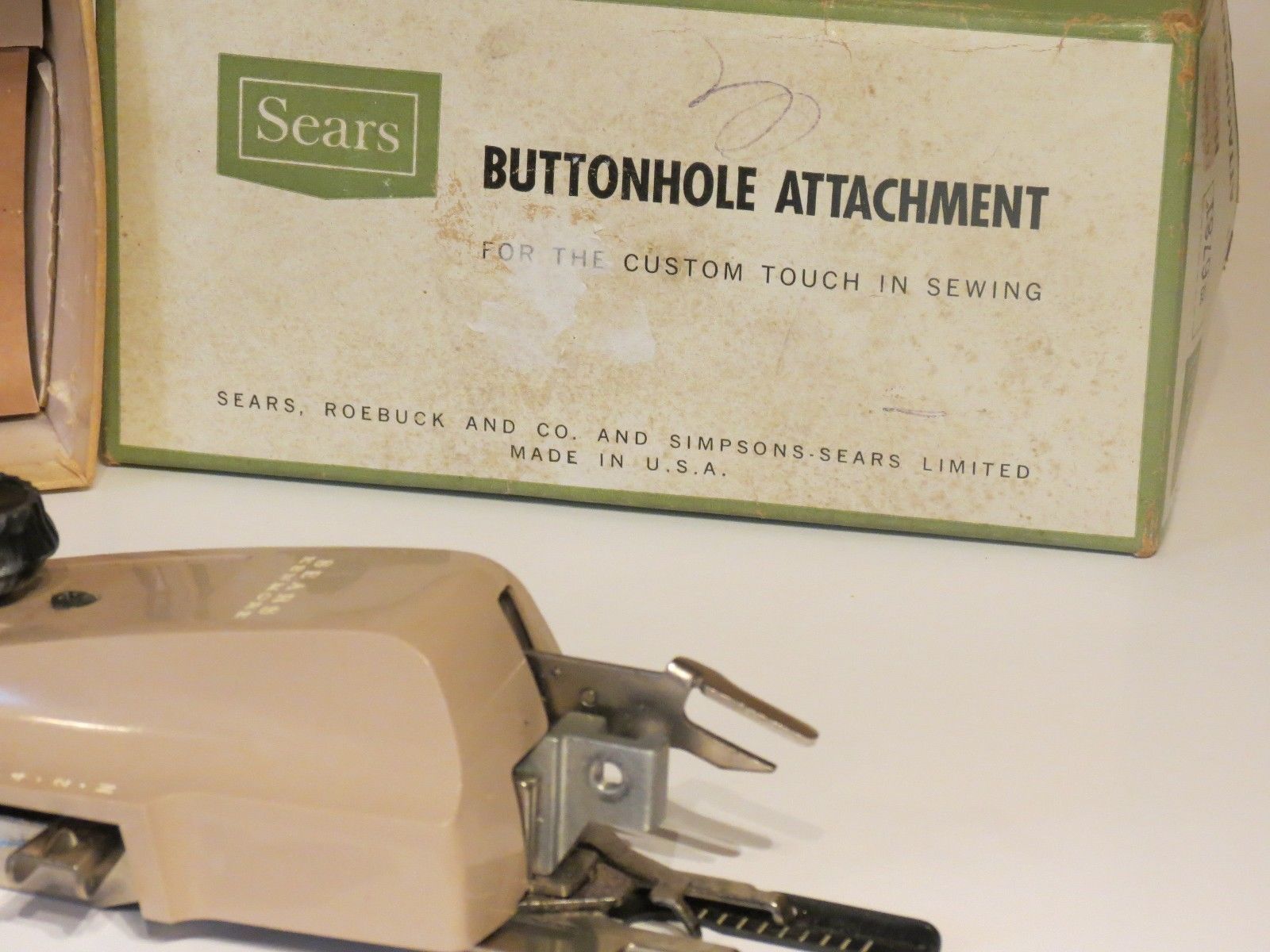 Sears Kenmore Buttonhole Attachment No. 6781 Vintage Complete Machine