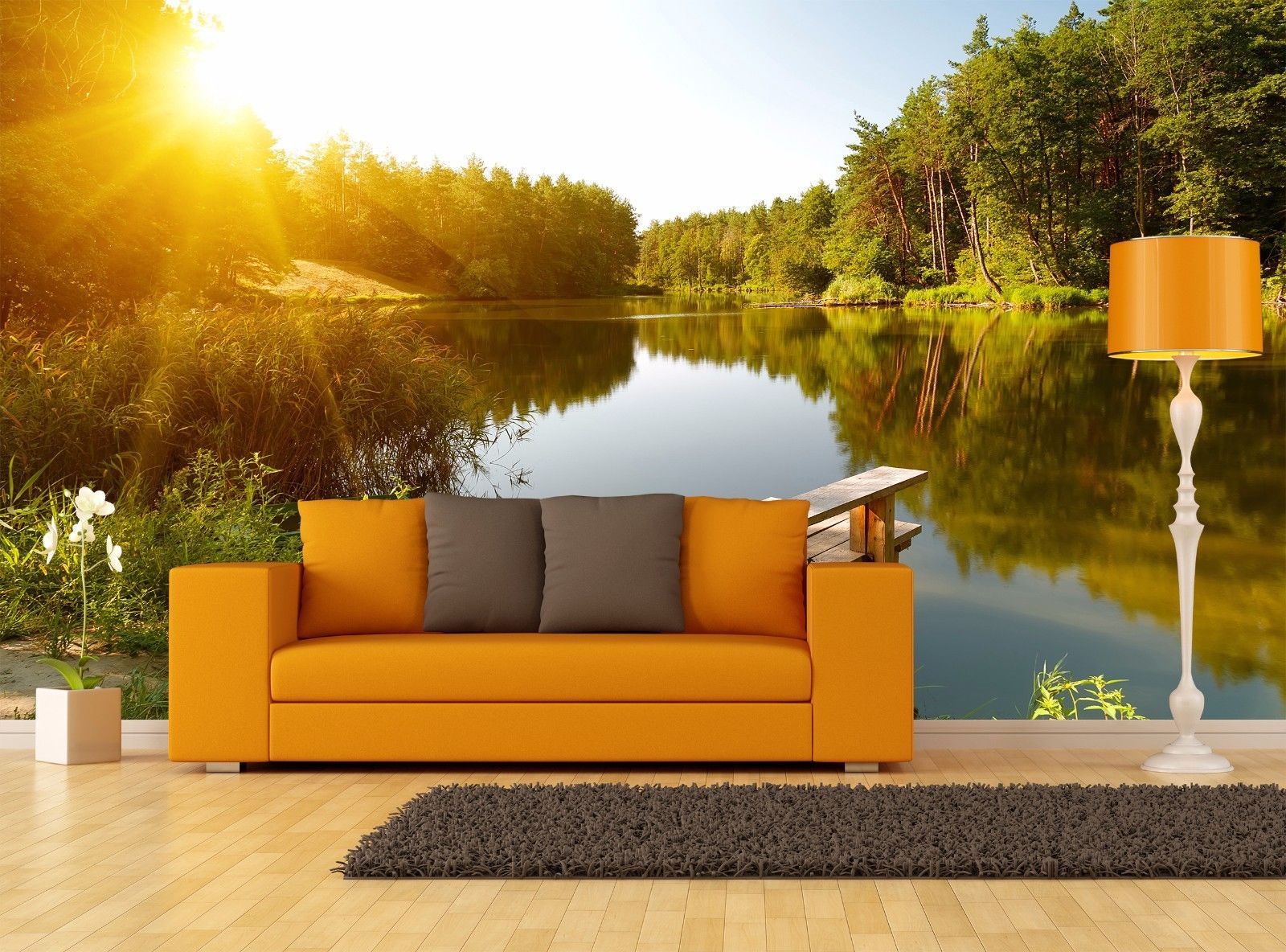 Summer landscape 3D Mural Photo Wallpaper Decor Paper Poster Wall