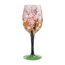 Lolita Cherry Blossom Wine Glass 15 o.z. 9" High Gift Boxed Hand Painted Recipe image 3