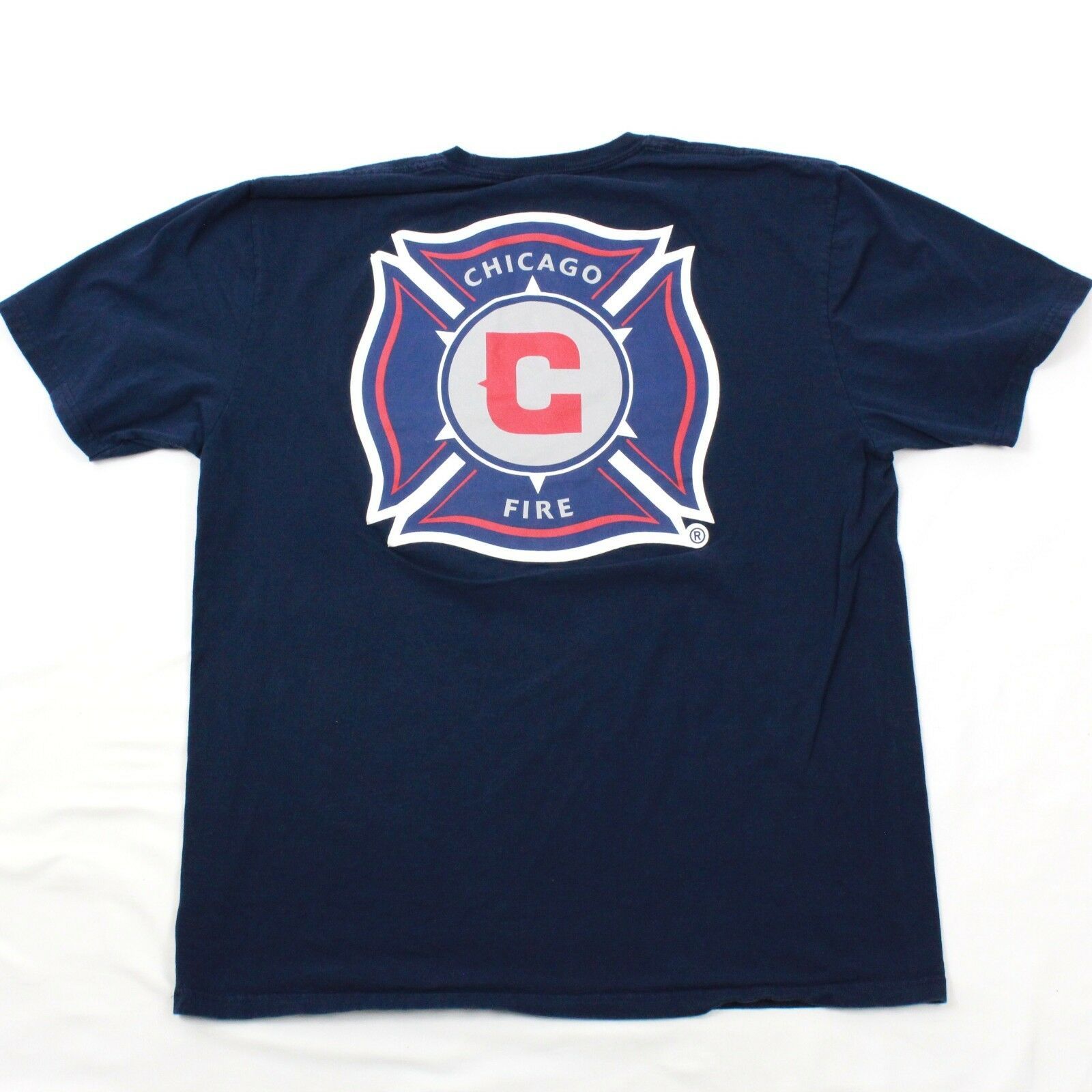 Adidas Fireman Shirt Chicago Fire Soccer Club Blue Short Sleeve XL