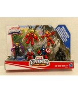 New Playskool Marvel Adventures Captain America Iron man Black Panther avenger - $45.15