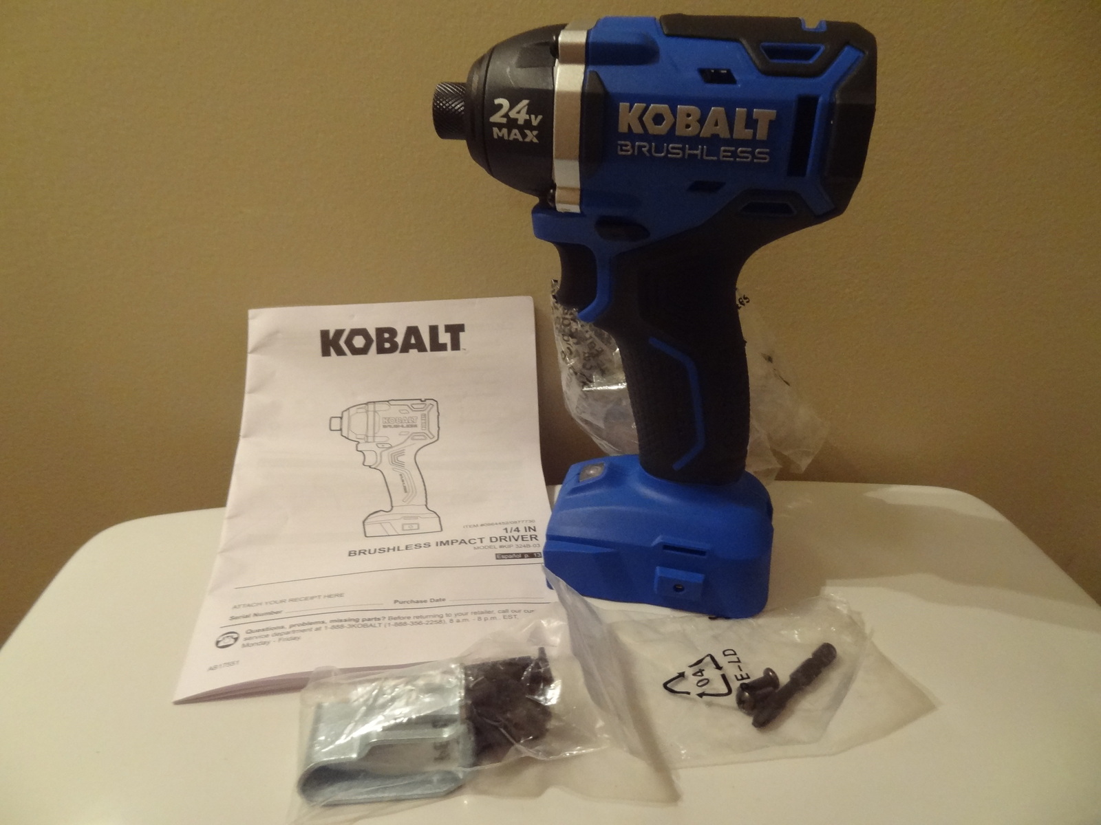 NEW KOBALT 24V MAX BRUSHLESS IMPACT DRIVER 1/4